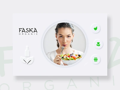 FASKA Organic. Neomorphism landing page concept branding design food health neomorfism neomorphic neomorphism oil organic ui uiux ux web