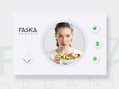 FASKA Organic. Neomorphism landing page concept branding design food health neomorfism neomorphic neomorphism oil organic ui uiux ux web