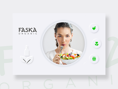 FASKA Organic. Neomorphism landing page concept