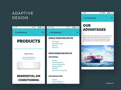 Comfortside branding design interface logo ui uiux ux web