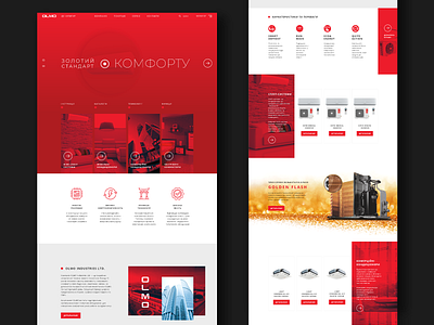 OLMO branding corporate website design graphic design illustration interface landing lending logo red typography ui uiux ux vector web web design