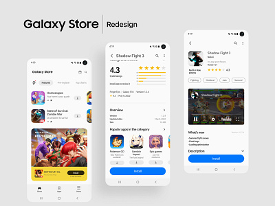 Samsung Galaxy Store redesign app design figma galaxy store redesign samsung ui ux