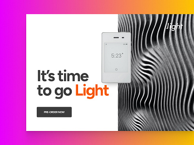 Light Phone Landing page redesign concept design dumb phone figma gradients landing page light marketing page redesign ui ux website