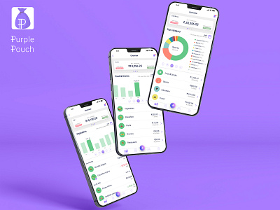 Overview Screen - Purple Pouch expense management expense manager expense tracker figma mockup splitwise ui ux