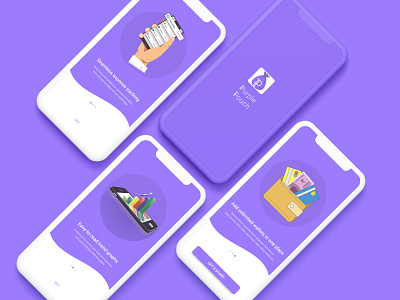 Intro Page - Purple Pouch design expense manager expense tracker india ui uiux ux