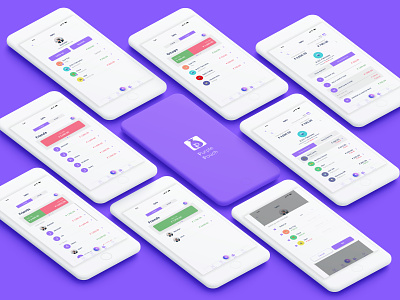 Splits page - Purple Pouch branding expense expense manager expense tracker figma india logo splitwise ui uiux ux