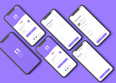 Login and Signup Screens - Purple Pouch design expense manager expense tracker figma login page otp signup page ui ux
