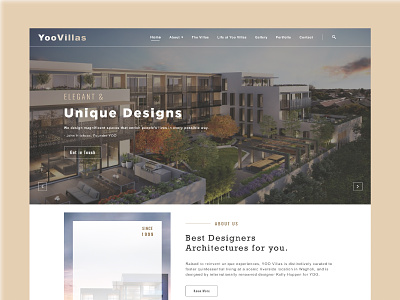 YooVillas HomePage Redesign - Landing Page architecture architecture design figma homepage housing landing page ui uiux ux website website design