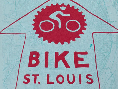 Bike St. Louis, Screenprint Poster artcrank bike poster screenprint st.louis