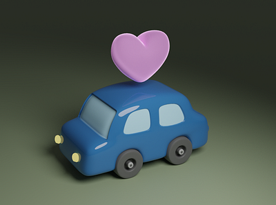 Love car 💖 3d blender love