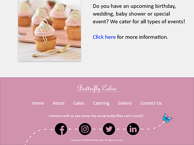 Butterfly Cakes - Social Share Buttons aesthetic bake cakes cooking create creative dailyui dailyuichallenge design illustration logo social media buttons social network socialmedia socialmediamarketing ui ux website