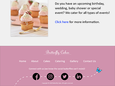 Butterfly Cakes - Social Share Buttons