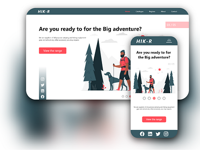 HIK-R - adventure store branding creative design design illustration illustrator material minimal mobile mobile app design ui uiux web