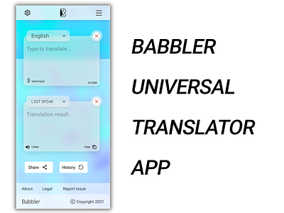Babbler - Glassmorphism Theme admin admin panel animation branding creative design design illustration illustrator logo material minimal mobile mobile app design typography ui ux web