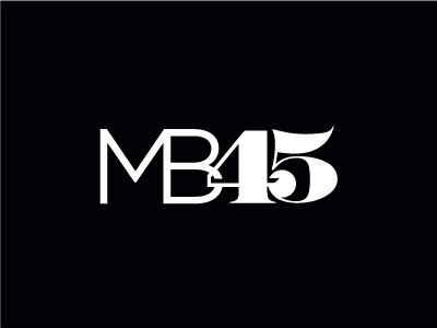 MB45 Logo branding design logo tipography