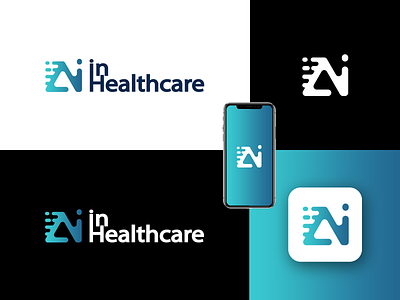 IN HEALTCare | TECHNOLOGY LOGO abstract ai ai logo branding design healtcare healtcare logo healtcare logo health healthcare illustration logo monogram typography vector wordmark
