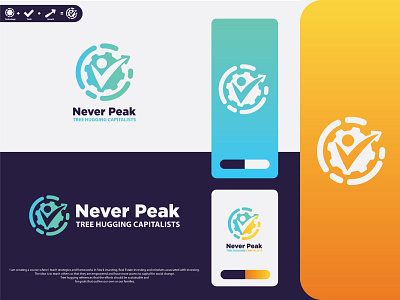 Never Peak COMPANY abstract branding couch couchsurfing design illustration investing logo monogram never never give up nevermore peak trust truth typography ux vector wordmark