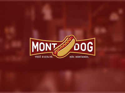 Mont Dog hot dog logo logotype