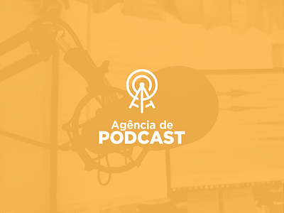 Logo Agência de Podcast design logo minimal podcast