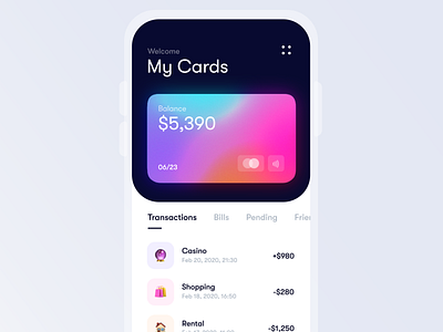 Mobile banking app motion by Ayoub kada on Dribbble