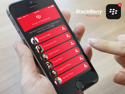 Blackberry Messenger IOS8 app blackberry dcreen design ios ios8 loading messenger redesign ui