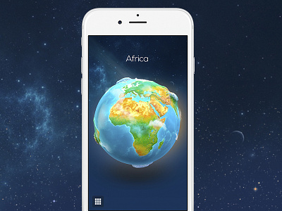 Earthy app 3D Globe 3d earth africa design earthy app idea national geographic photoshop ui