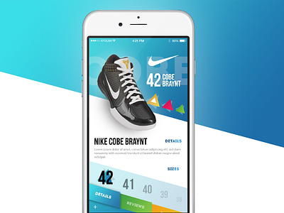 Day 011 - Nike Store app blue challenge design idea ios iphone mobile nike store ui ux