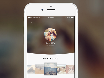 Day 014 - Profile / Porfolio app challenge clean design home iphone minimal mobile photography portfolio profile ui