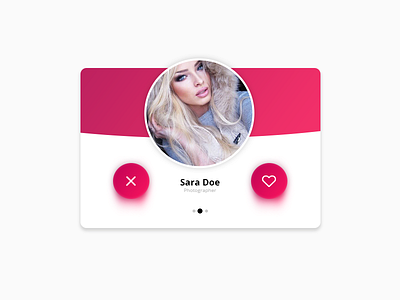 Day 034 - Dating app challenge design element interface mobile pink ui ux web