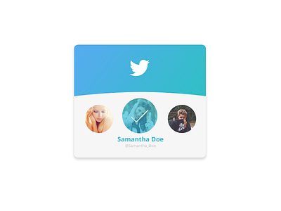 Day 038 - Twitter Friends blue challenge clean design gradient interface mobile phone twitter ui ux