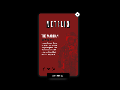 Day 050 - Netflix app challenge daily design interface martian mobile netflix ui ux web