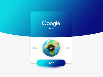 Day 052 - Google Kids app blue design google gradient interface kids mobile ui ux web