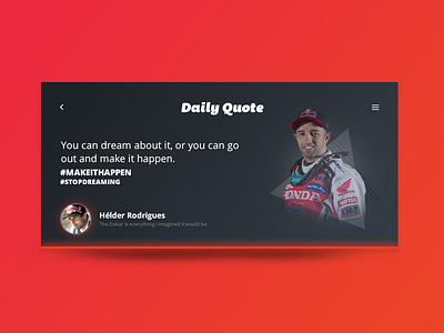 Day 059 - Daily Quote app challenge daily design gradient mobile quote red bull ui ux web