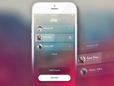 Day 075 - Flicky Contacts and Messaging Video Call App UI