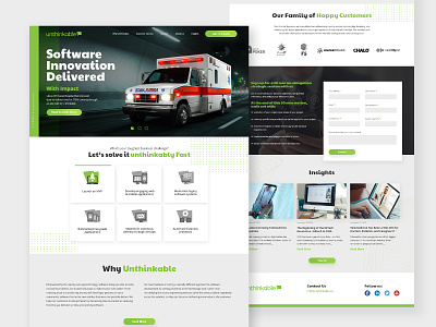 unthinkable website design design graphic design icon illustration innovation minimal software company software development technology typography ui ux web website