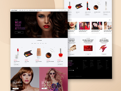 colorbar website design branding cosmetic ecommerce fashion graphic design makeup ui ux website website design