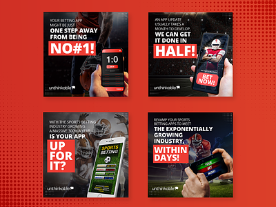 unthinkable social media post 2 betting betting app design graphic design social media sports typography