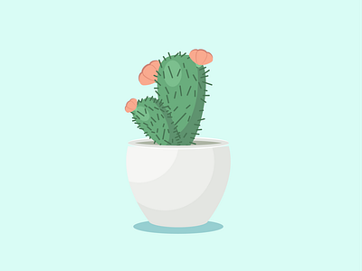 Сactus adobe illustrator budge design icon illustration plant succulent the100daychallenge the100dayproject vector