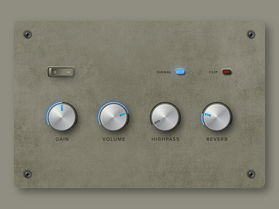 Skeuomorphic Audio Preamp Reverb