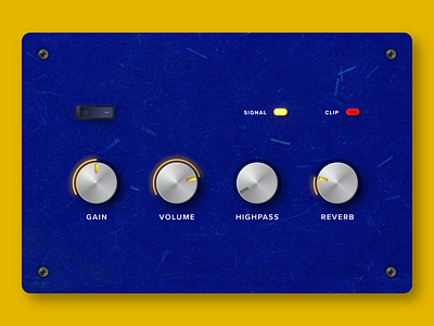 Skeuomorphic Audio Preamp Reverb adobe adobe xd audio design esqueomorfico esqueomorfismo graphic design illustration reverb skeumorphism skeuomorphic vector vintage xd