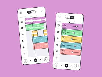 Mobile App Digital Audio Workstation UI Design