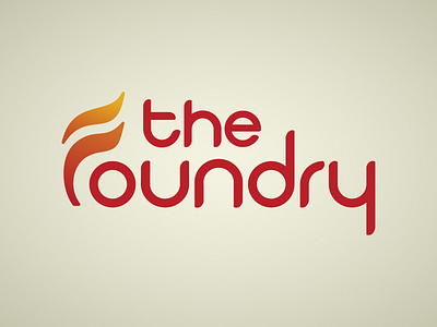 The Foundry Logo color design fire flame foundry gradient logo vector