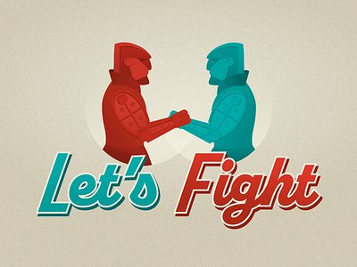 Let's Fight church color design fight fighting gradient illustration robot typography vector