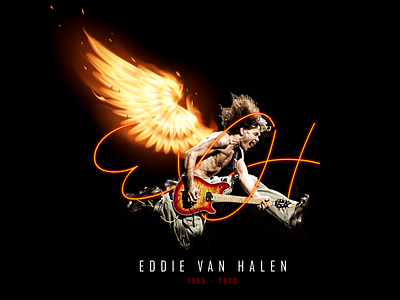 Eddie Van Halen (RIP) design eddie van halen graphic design guitar