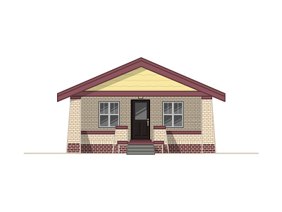 La Casa 2d architecture bricks house illustration vector