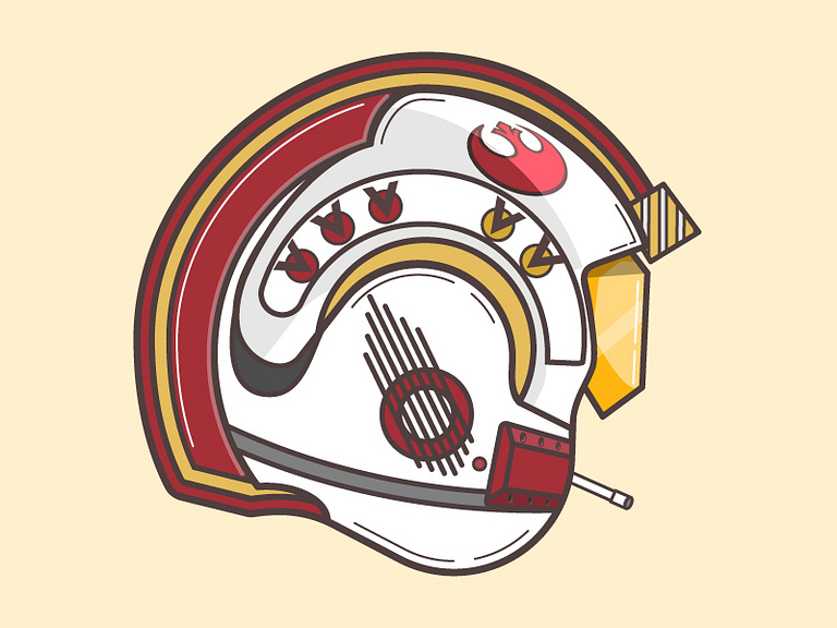 Rebel Pilot Helmet by Michael Lanning on Dribbble