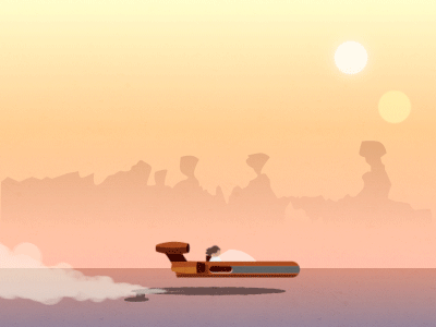 Tatooine Speeder after effects gif luke skywalker speeder star tatooine vector wars