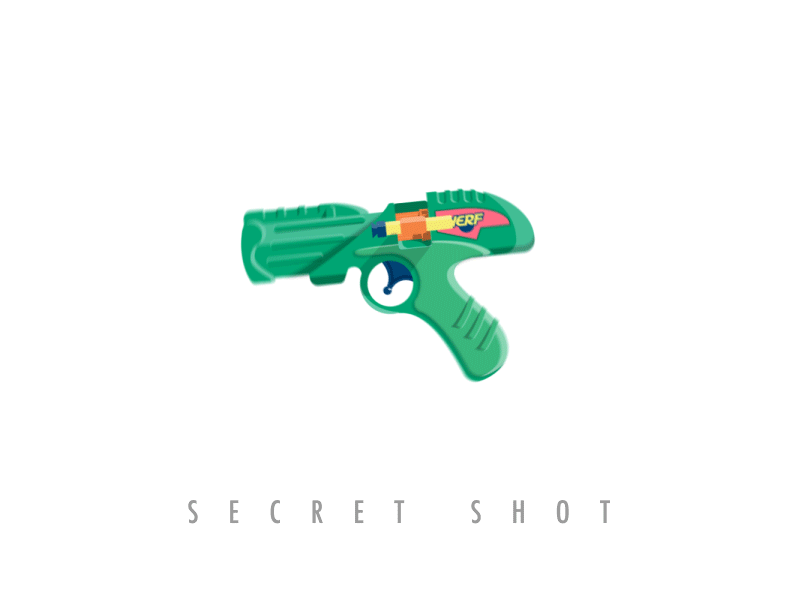 Nerf Secret Shot after effects flat gun illustration nerf pistol secret shot toy vector