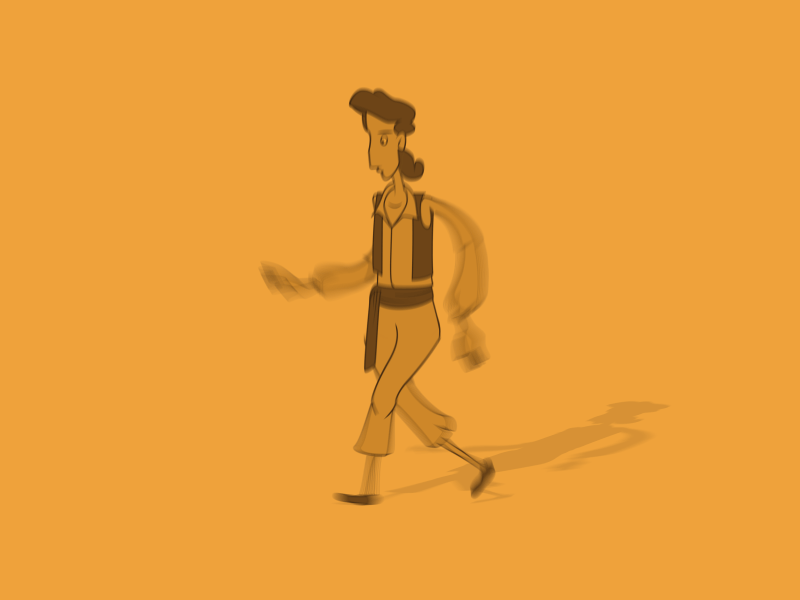 Guybrush Threepwood after effects animation duik monkey island pirate vector walk cycle