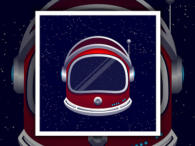 Astronaut Helmet Print astronaut helmet illustration illustrator print screen print space space helmet vector